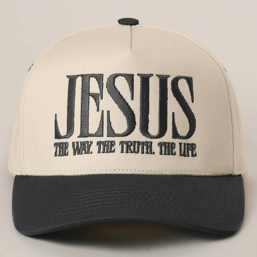 JESUS “The Way, The Truth, The Life” Embroidered Trucker Hat