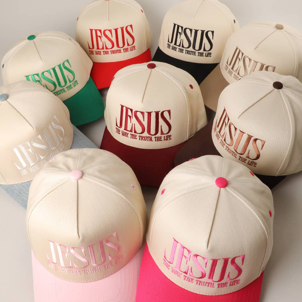 JESUS “The Way, The Truth, The Life” Embroidered Trucker Hat