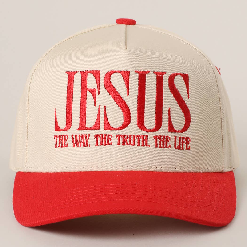 JESUS “The Way, The Truth, The Life” Embroidered Trucker Hat