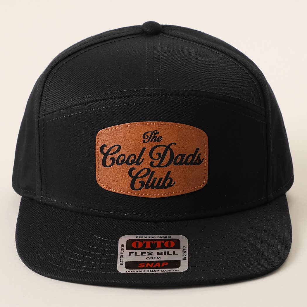 The Cool Dads Club Leather Patch OTTO 7-Panel Snapback Hat