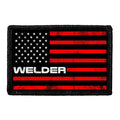 Morale Patch – Red Welder USA Flag | Hook & Loop