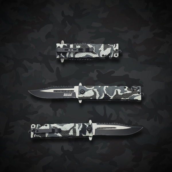 Battle Buddy EDC Knife – Urban Camo Grey Tactical