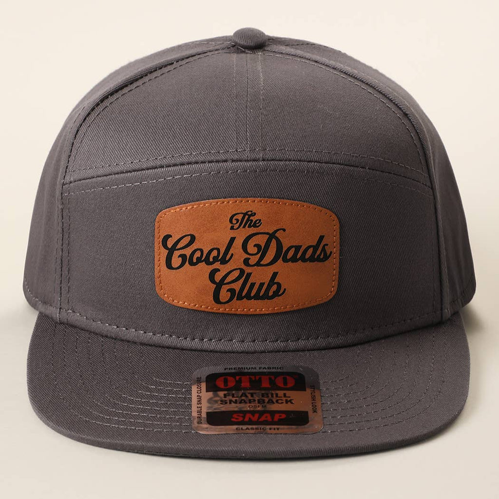 The Cool Dads Club Leather Patch OTTO 7-Panel Snapback Hat