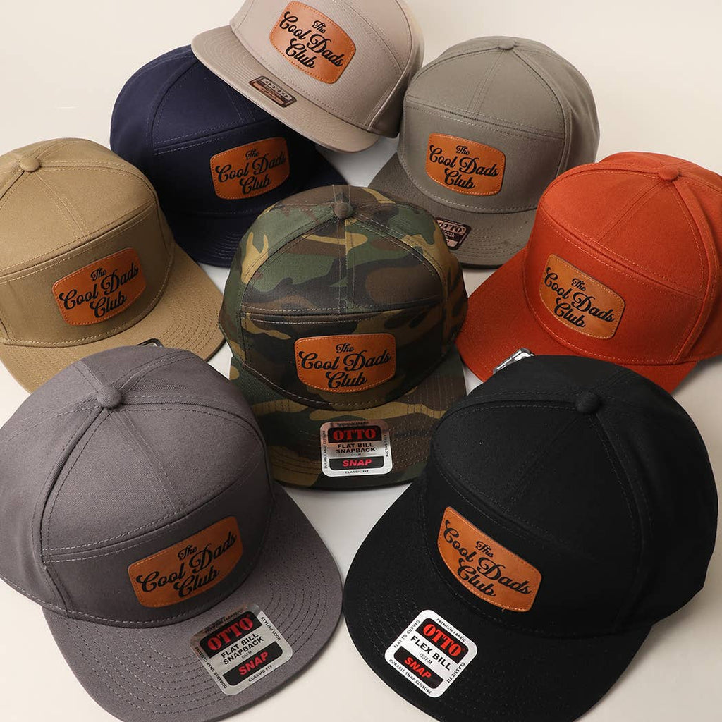The Cool Dads Club Leather Patch OTTO 7-Panel Snapback Hat
