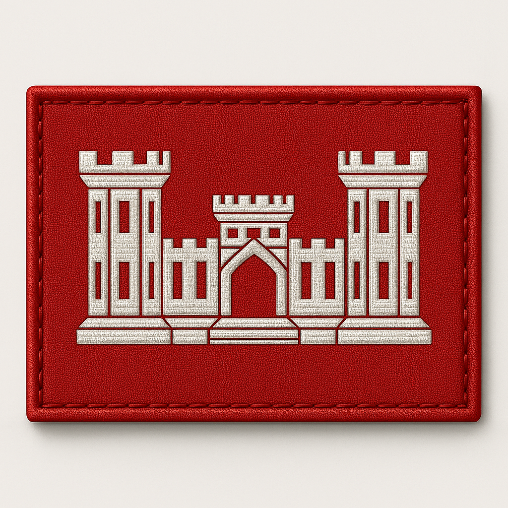 US Army Engineer Castle Embroidered Patch – Hook & Loop