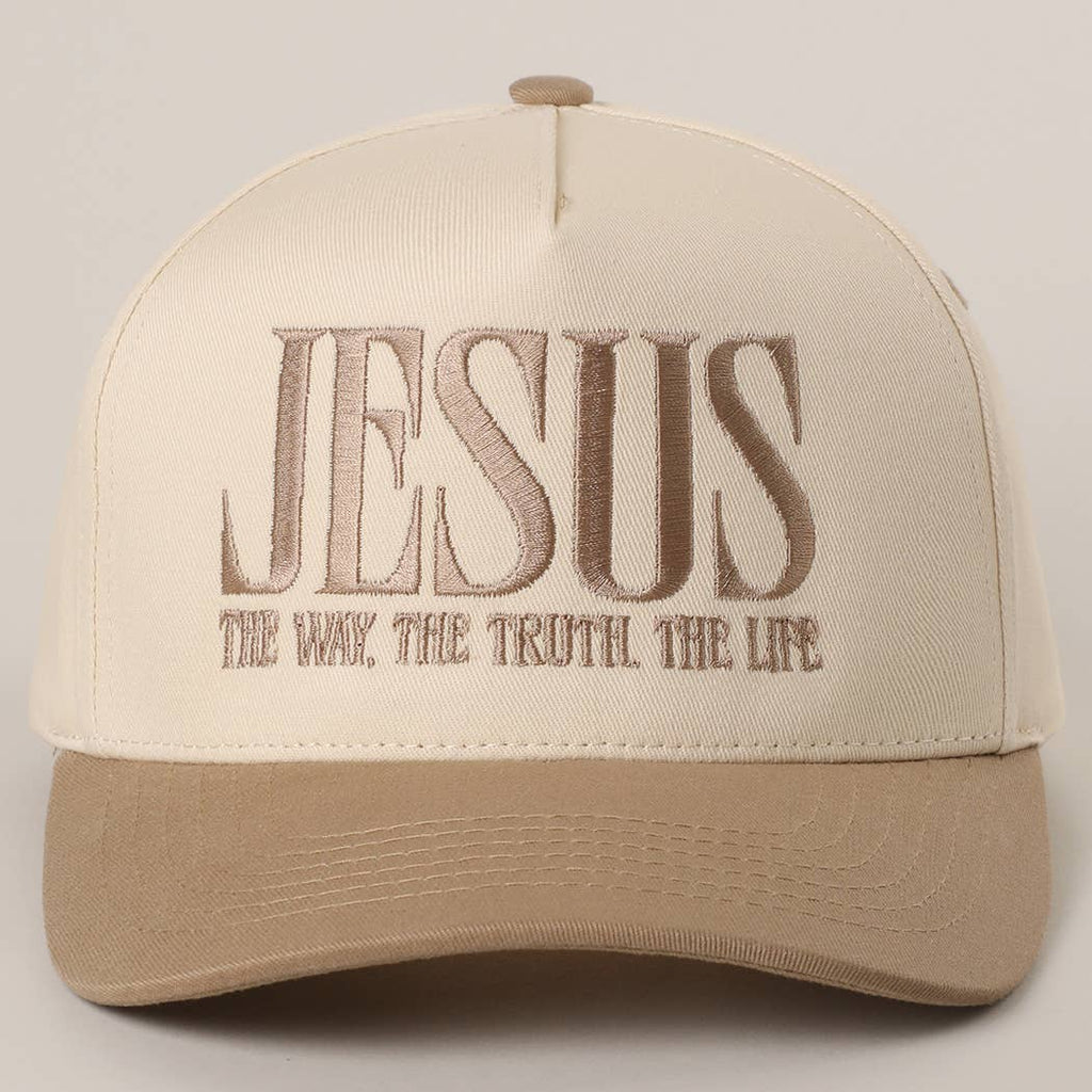 JESUS “The Way, The Truth, The Life” Embroidered Trucker Hat