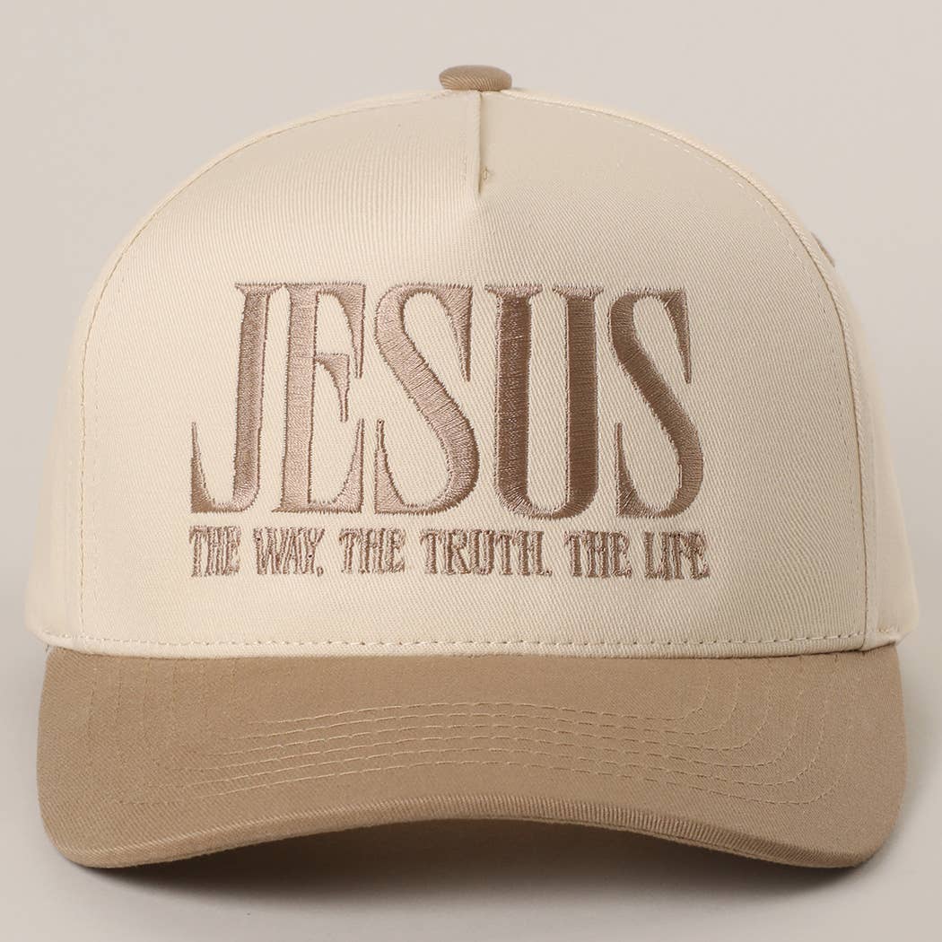 JESUS “The Way, The Truth, The Life” Embroidered Trucker Hat
