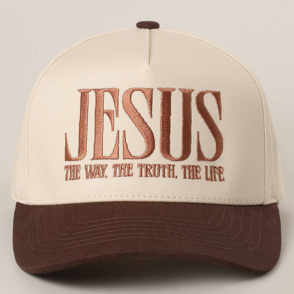 JESUS “The Way, The Truth, The Life” Embroidered Trucker Hat