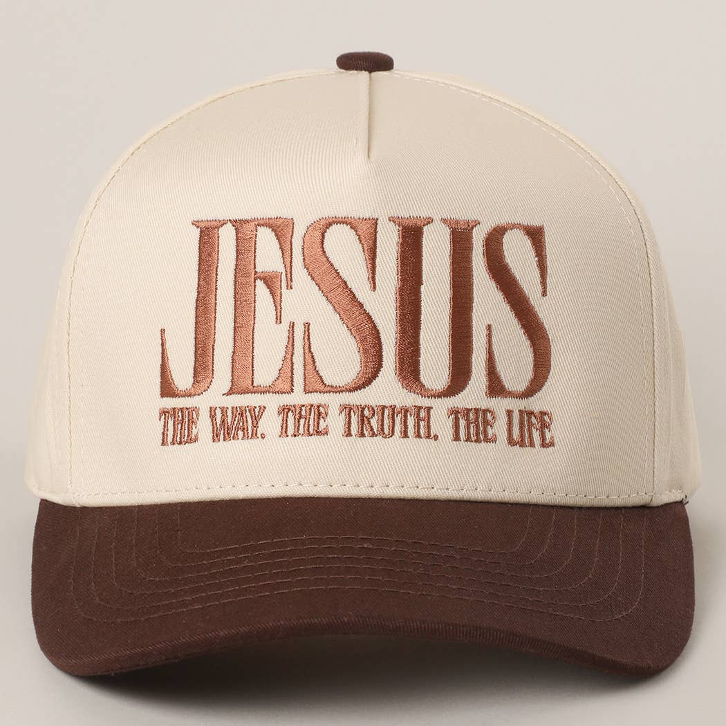 JESUS “The Way, The Truth, The Life” Embroidered Trucker Hat
