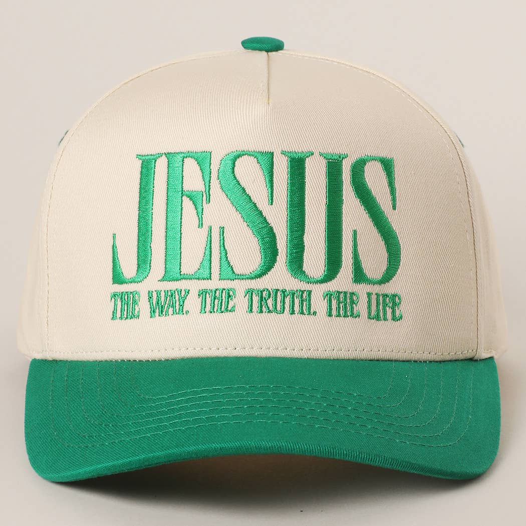 JESUS “The Way, The Truth, The Life” Embroidered Trucker Hat