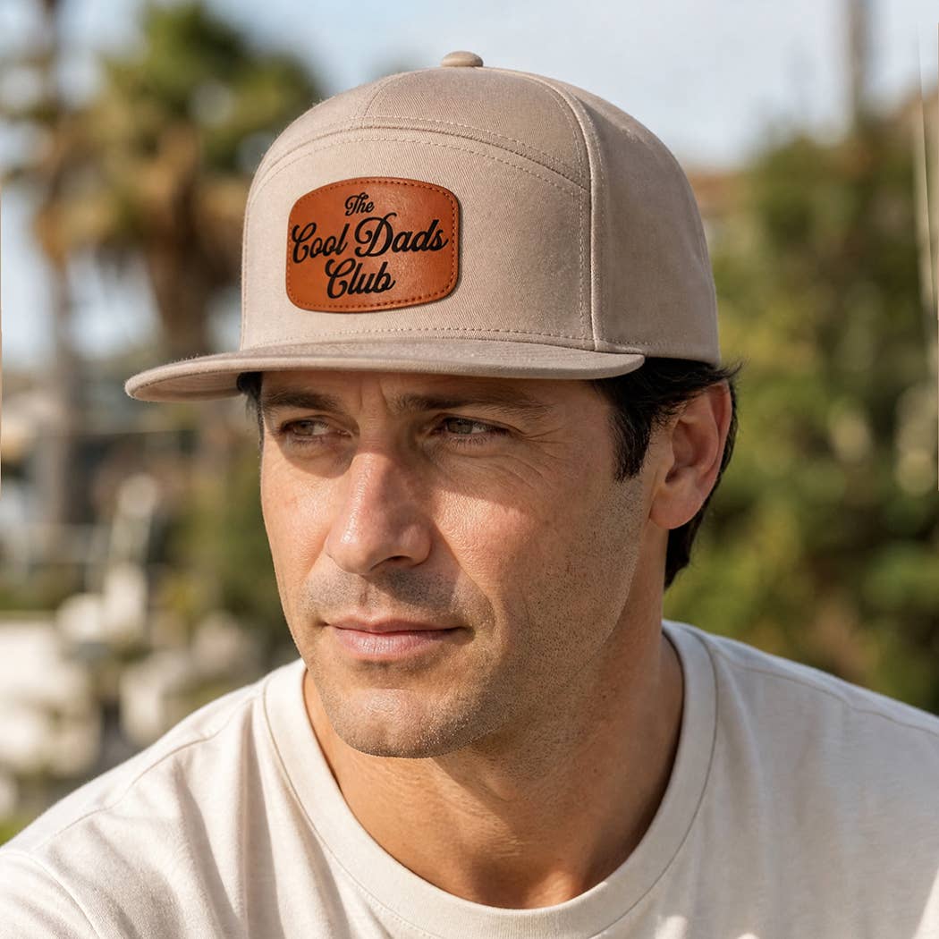The Cool Dads Club Leather Patch OTTO 7-Panel Snapback Hat