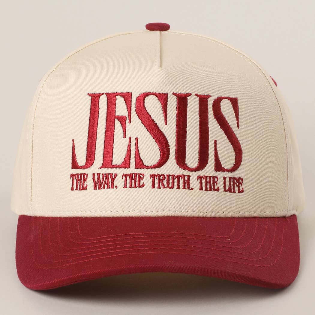 JESUS “The Way, The Truth, The Life” Embroidered Trucker Hat