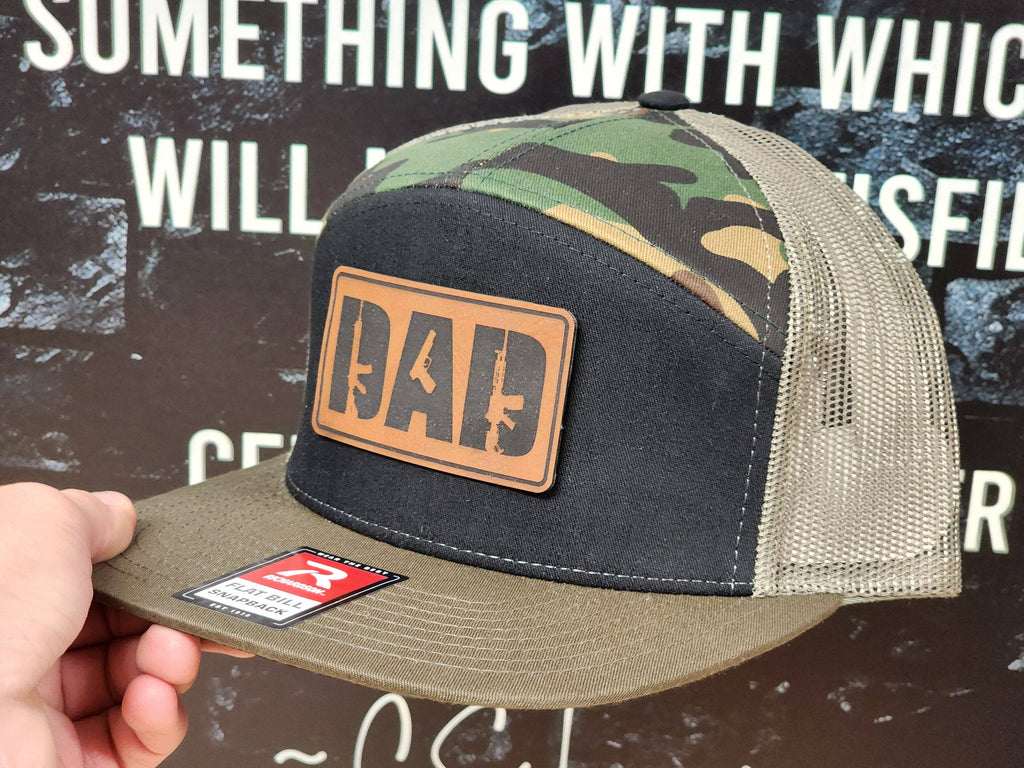 Dad Camo Snapback Hat – Father Gift Mesh Trucker Cap
