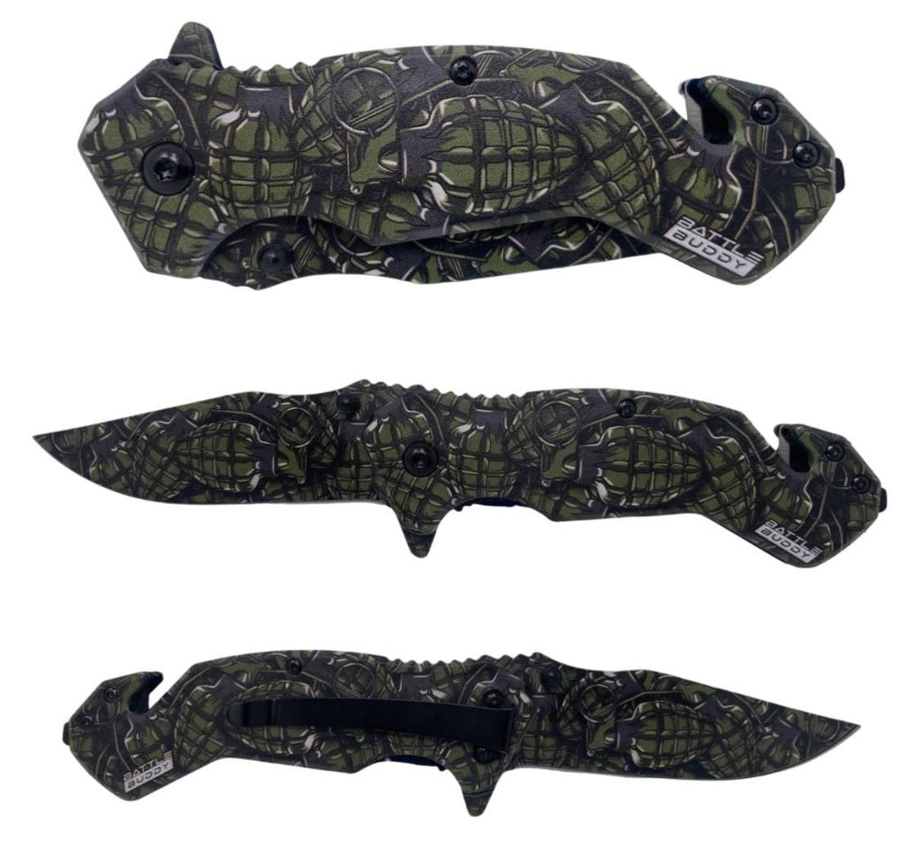 Battle Buddy EDC Knife – Grenade Patriot Tactical Design