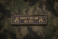 Embroidered Morale Patch – Don't Tread On Me Desert Tan 4x1