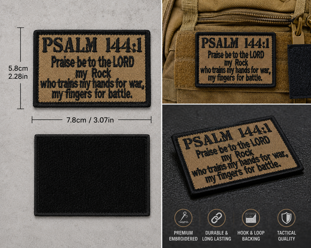 Psalm 144:1 Tactical Faith Patch