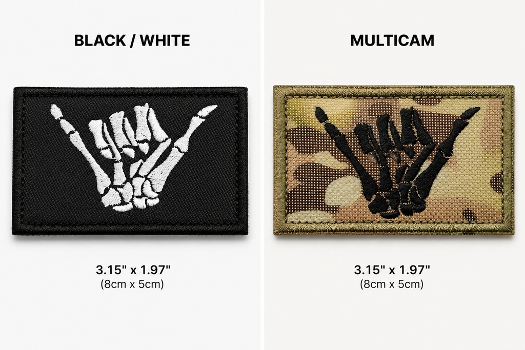Skeleton Shaka Hook & Loop Patch