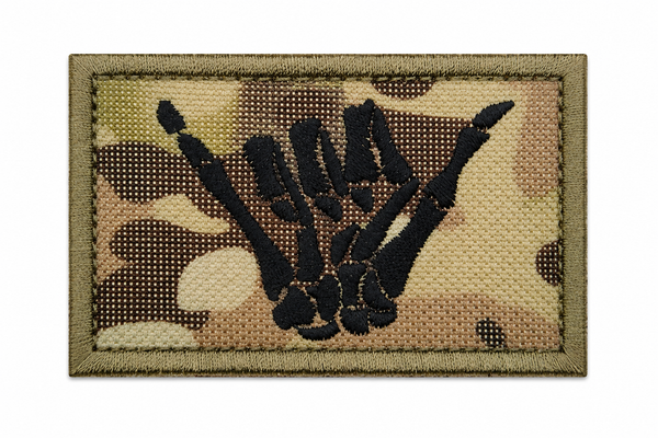 Skeleton Shaka Hook & Loop Patch