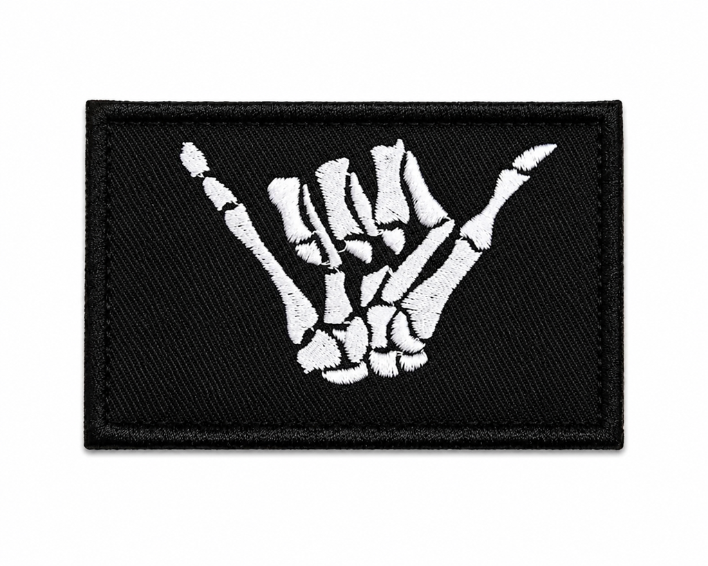 Skeleton Shaka Hook & Loop Patch