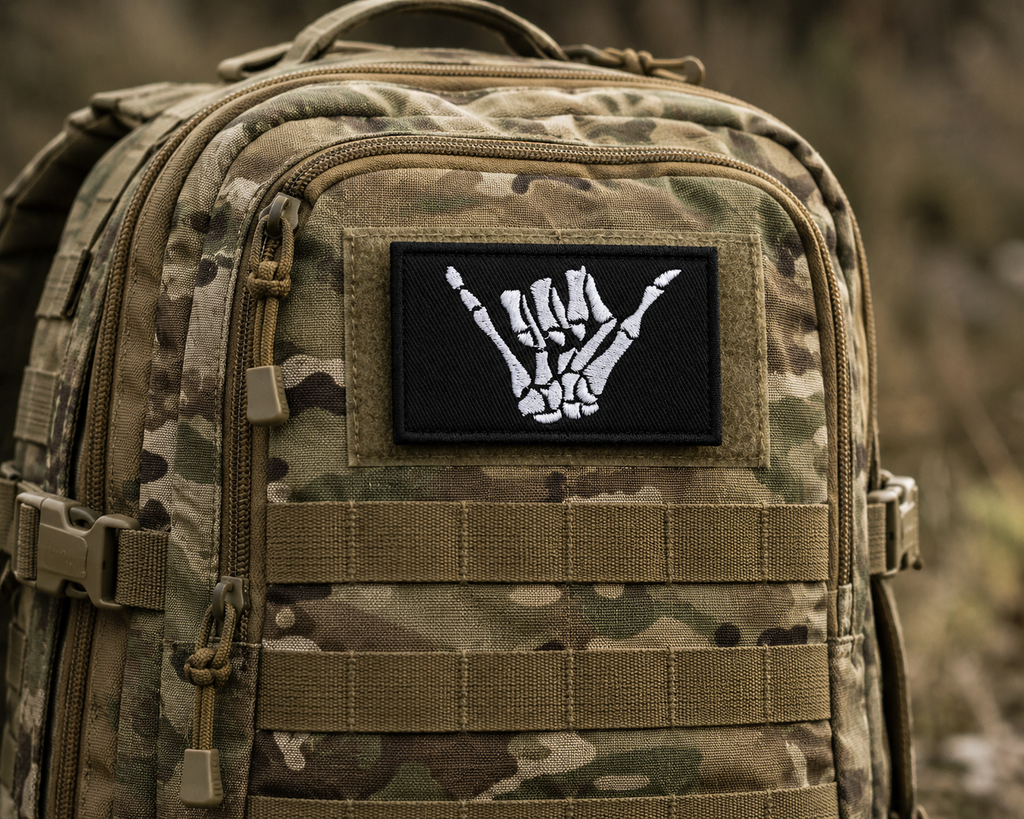 Skeleton Shaka Hook & Loop Patch