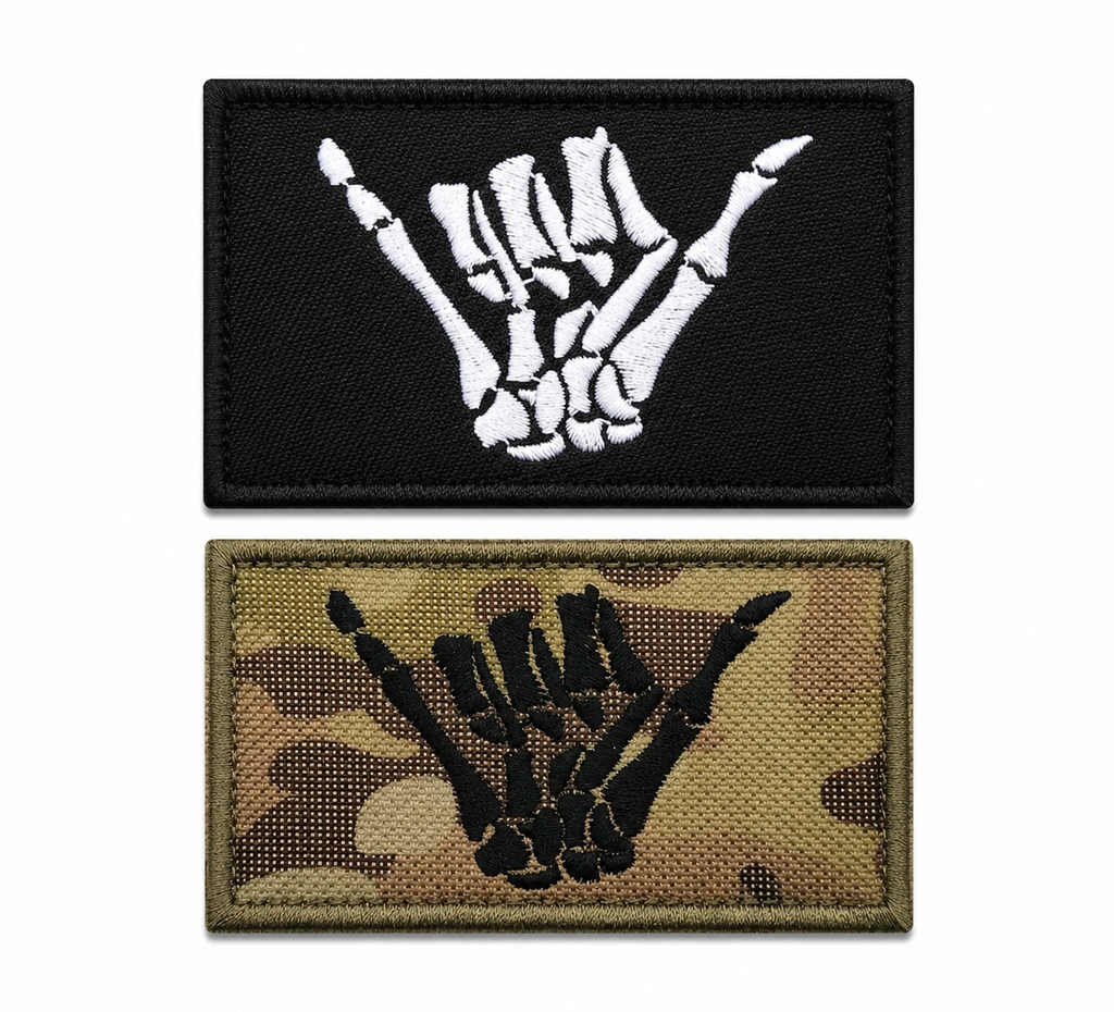 Skeleton Shaka Hook & Loop Patch