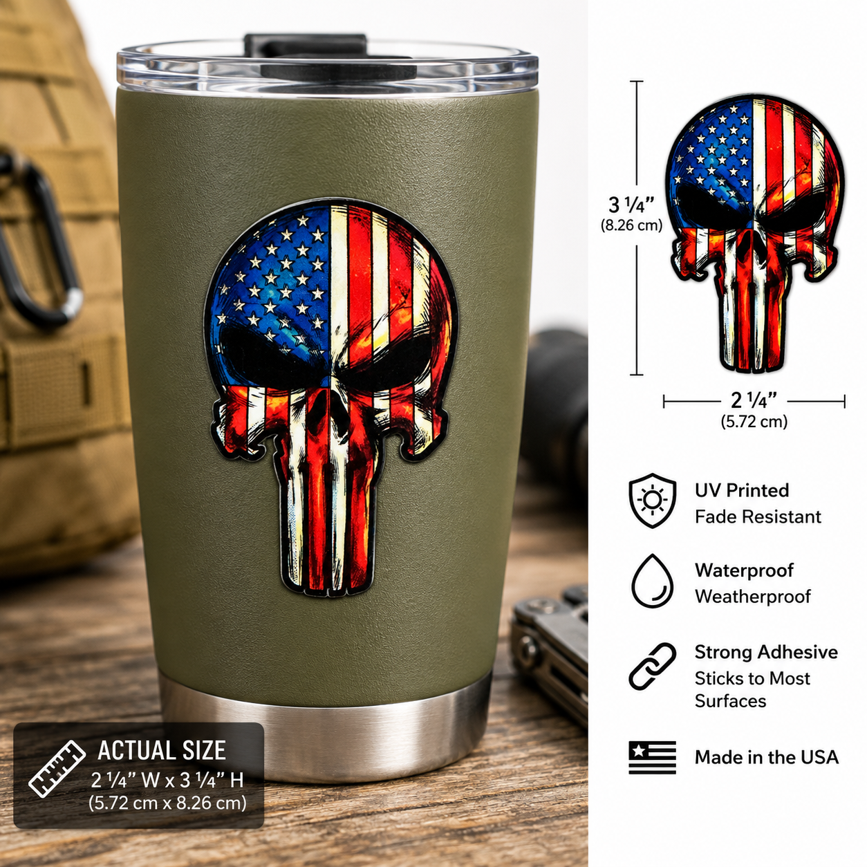 Skull UV Vinyl Decal