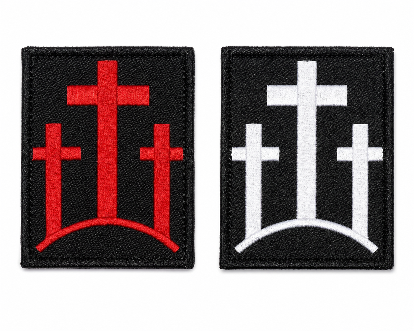 Three Crosses Embroidered Morale Patch | Hook & Loop