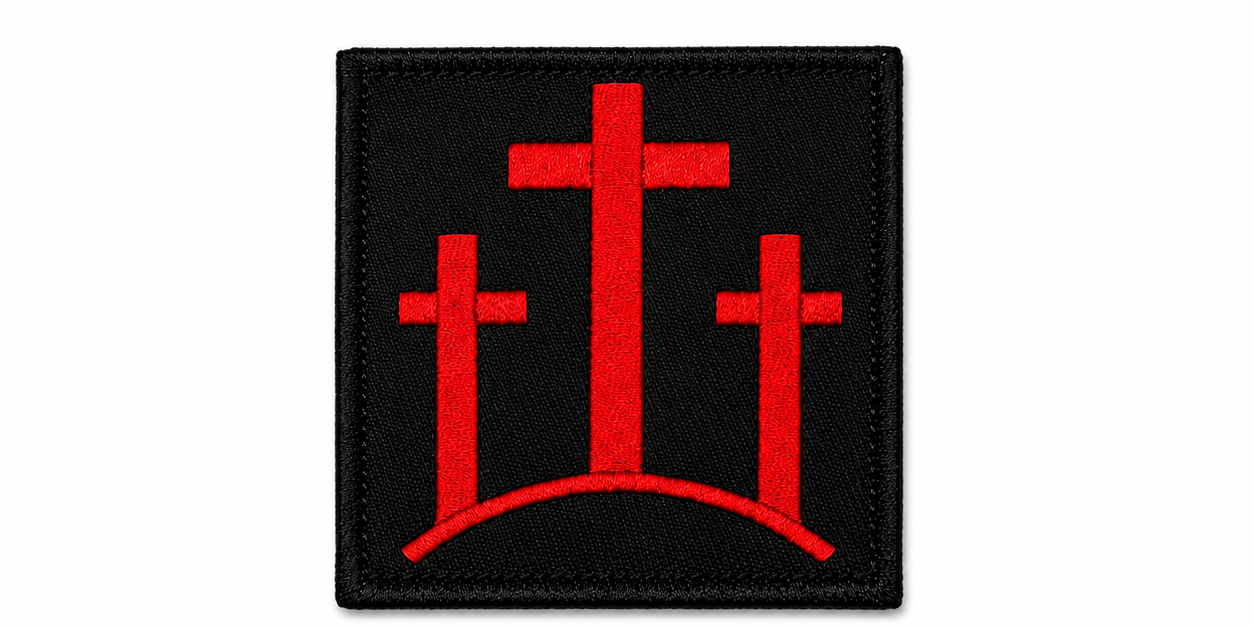 Three Crosses Embroidered Morale Patch | Hook & Loop