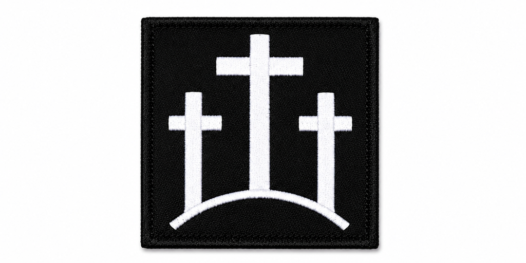 Three Crosses Embroidered Morale Patch | Hook & Loop