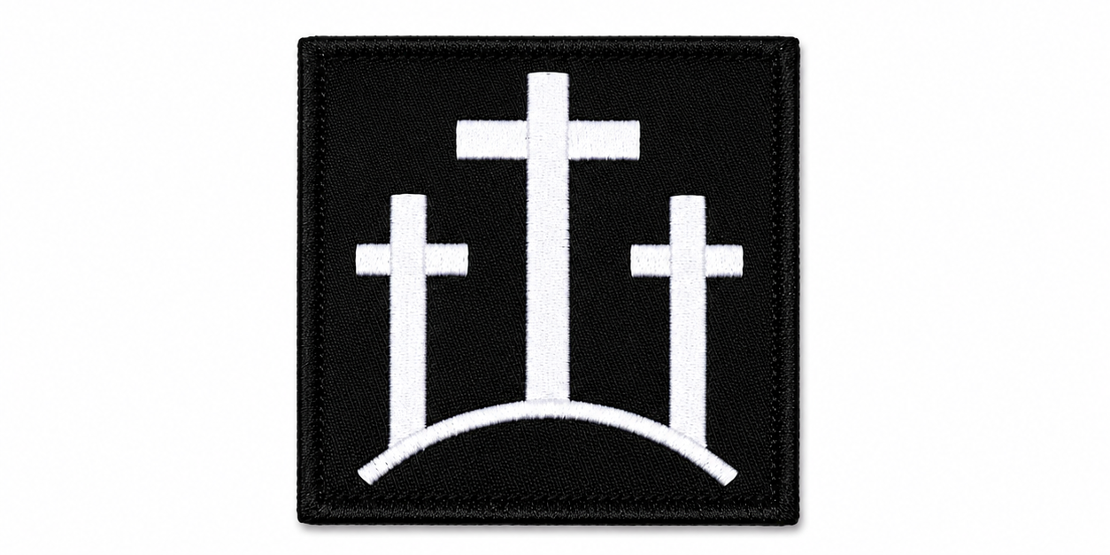 Three Crosses Embroidered Morale Patch | Hook & Loop