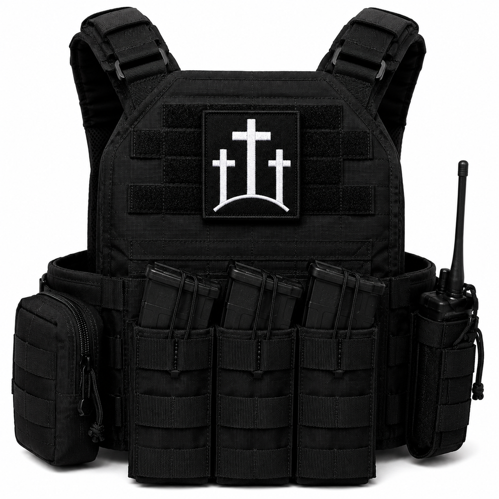 Three Crosses Embroidered Morale Patch | Hook & Loop