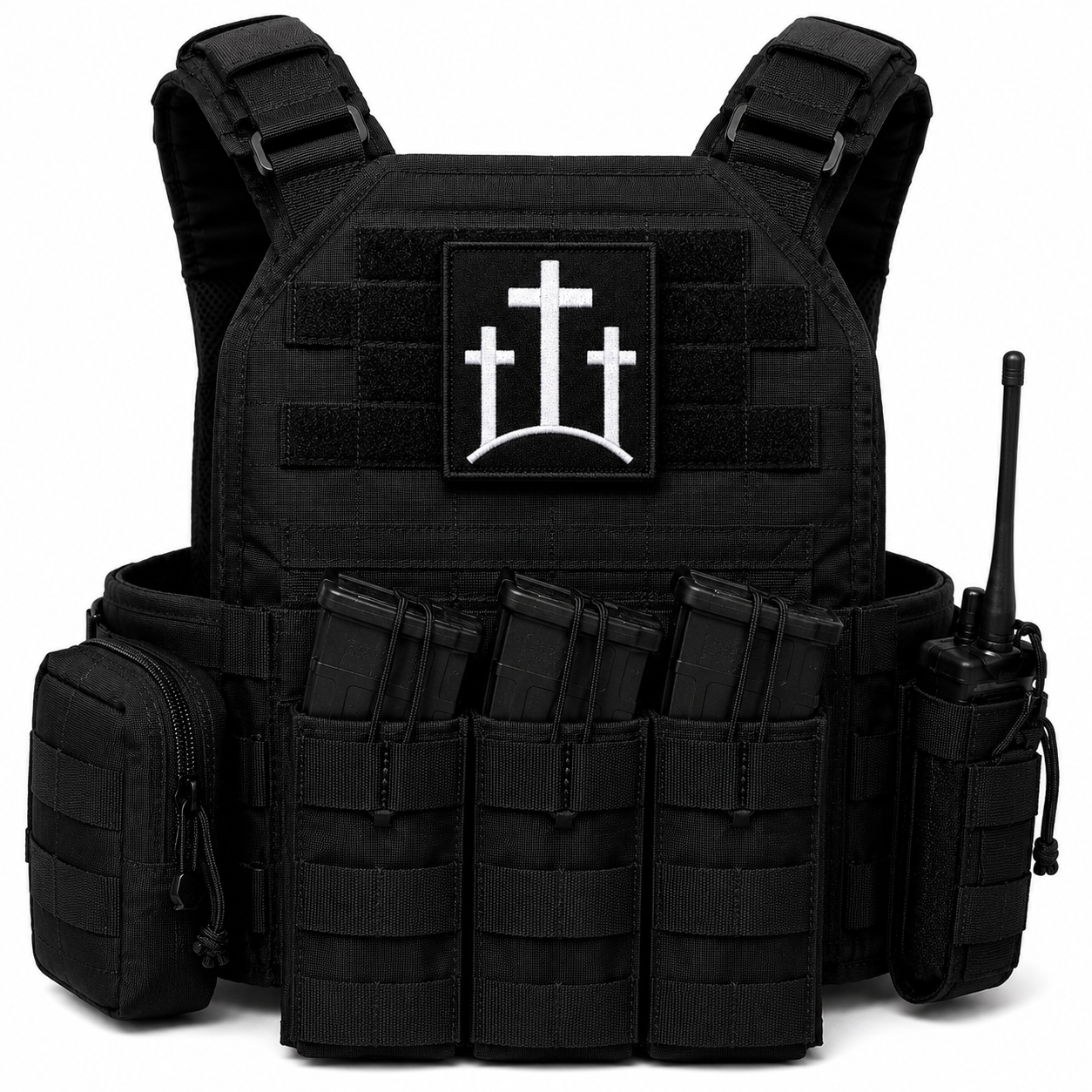 Three Crosses Embroidered Morale Patch | Hook & Loop
