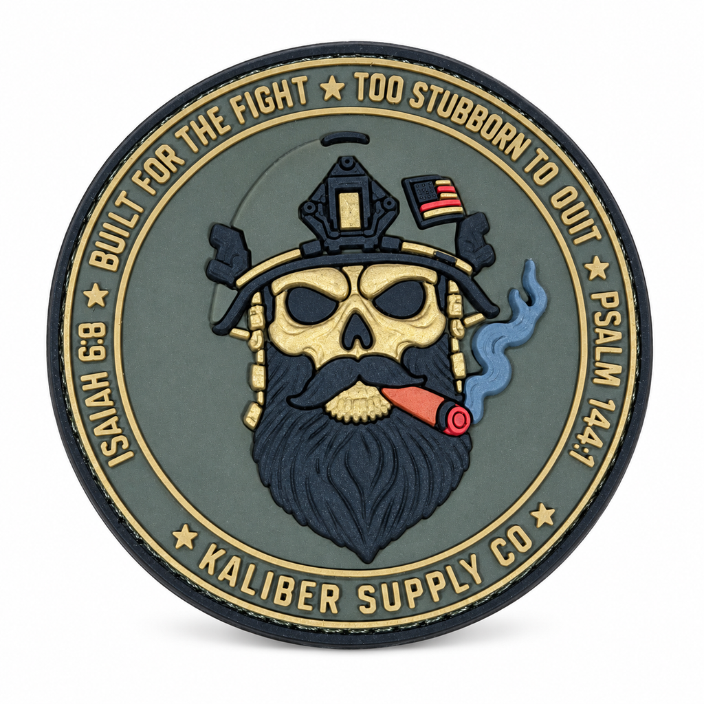 Kaliber Grunt Skull PVC Morale Patch – OD Green