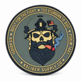 Kaliber Grunt Skull PVC Morale Patch – OD Green