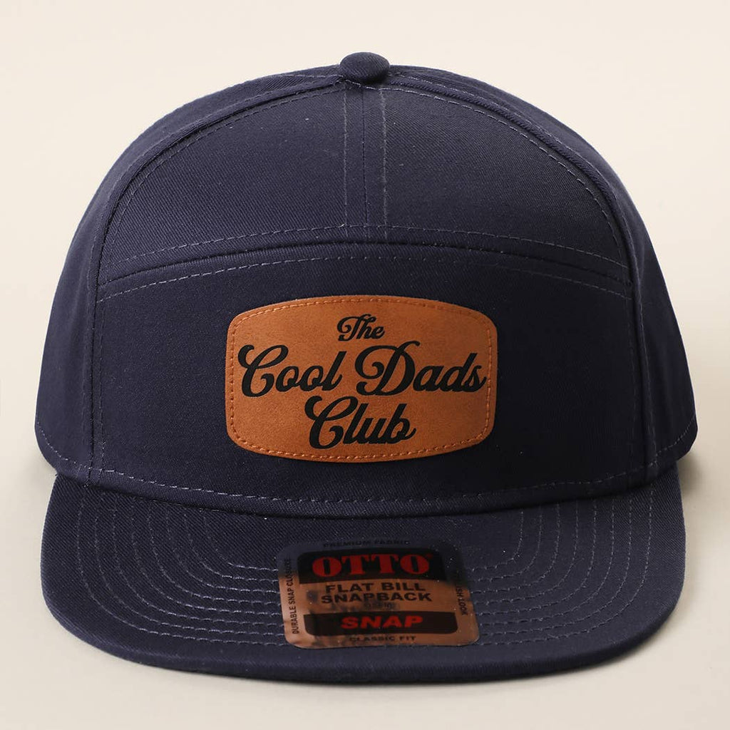 The Cool Dads Club Leather Patch OTTO 7-Panel Snapback Hat