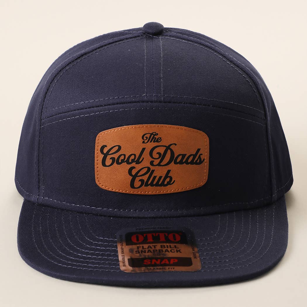 The Cool Dads Club Leather Patch OTTO 7-Panel Snapback Hat