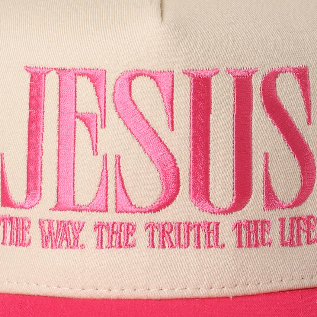 JESUS “The Way, The Truth, The Life” Embroidered Trucker Hat