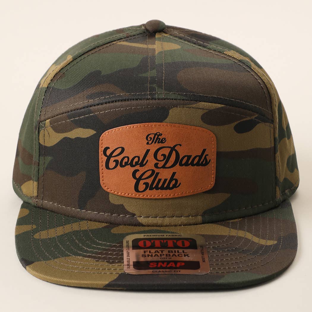 The Cool Dads Club Leather Patch OTTO 7-Panel Snapback Hat
