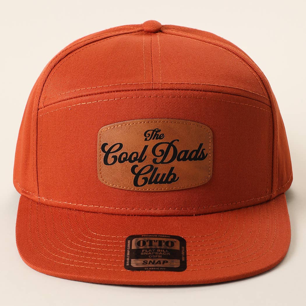 The Cool Dads Club Leather Patch OTTO 7-Panel Snapback Hat