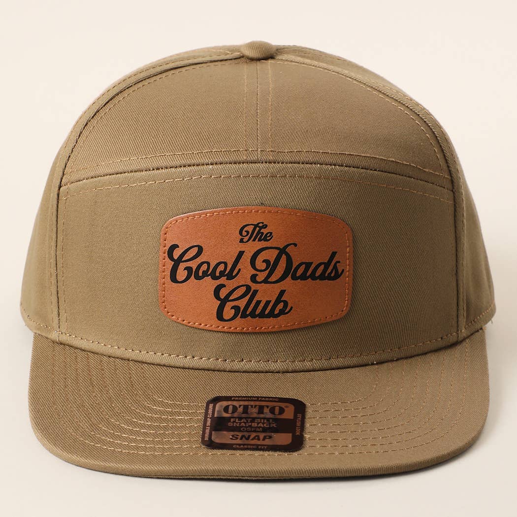 The Cool Dads Club Leather Patch OTTO 7-Panel Snapback Hat