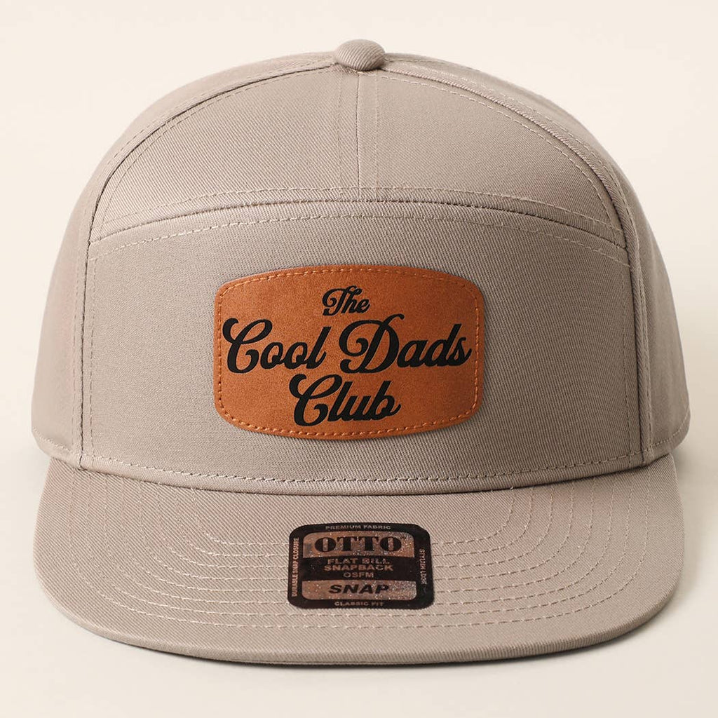 The Cool Dads Club Leather Patch OTTO 7-Panel Snapback Hat