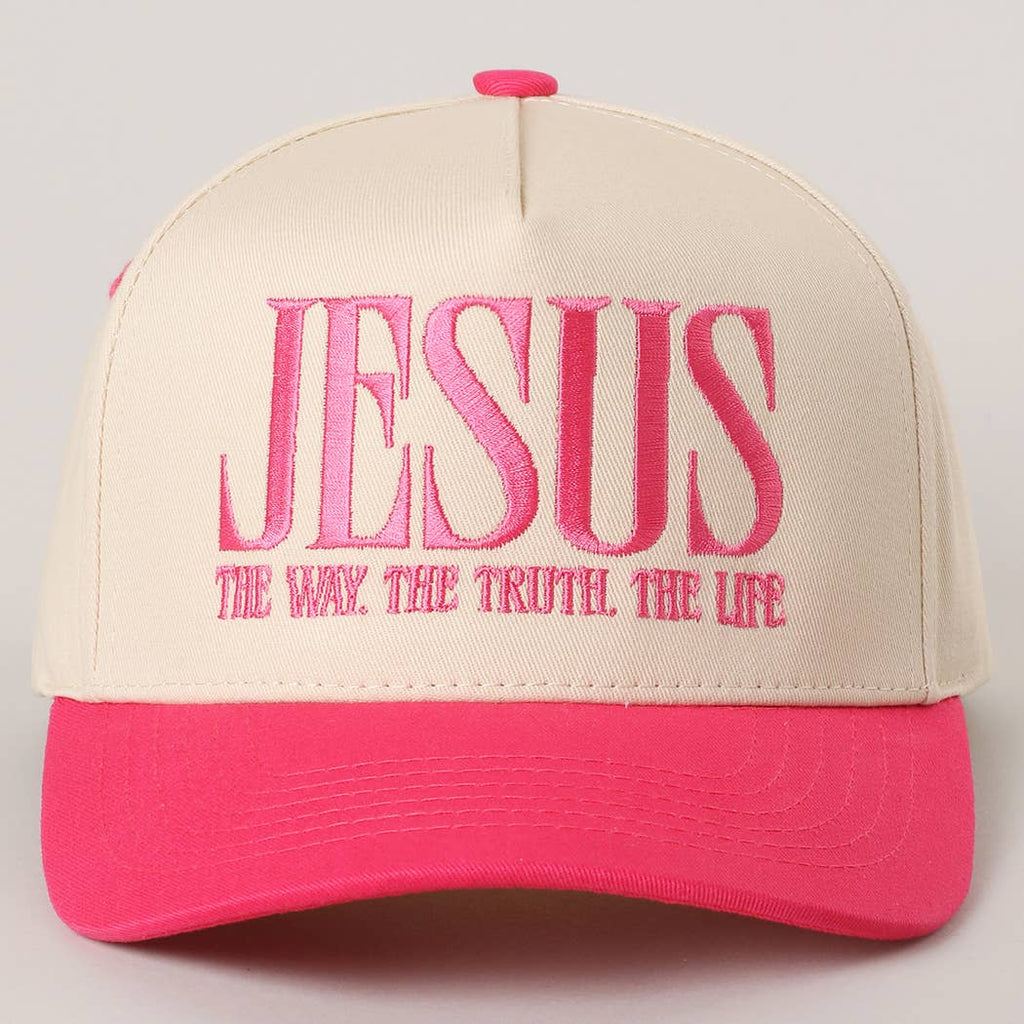 JESUS “The Way, The Truth, The Life” Embroidered Trucker Hat