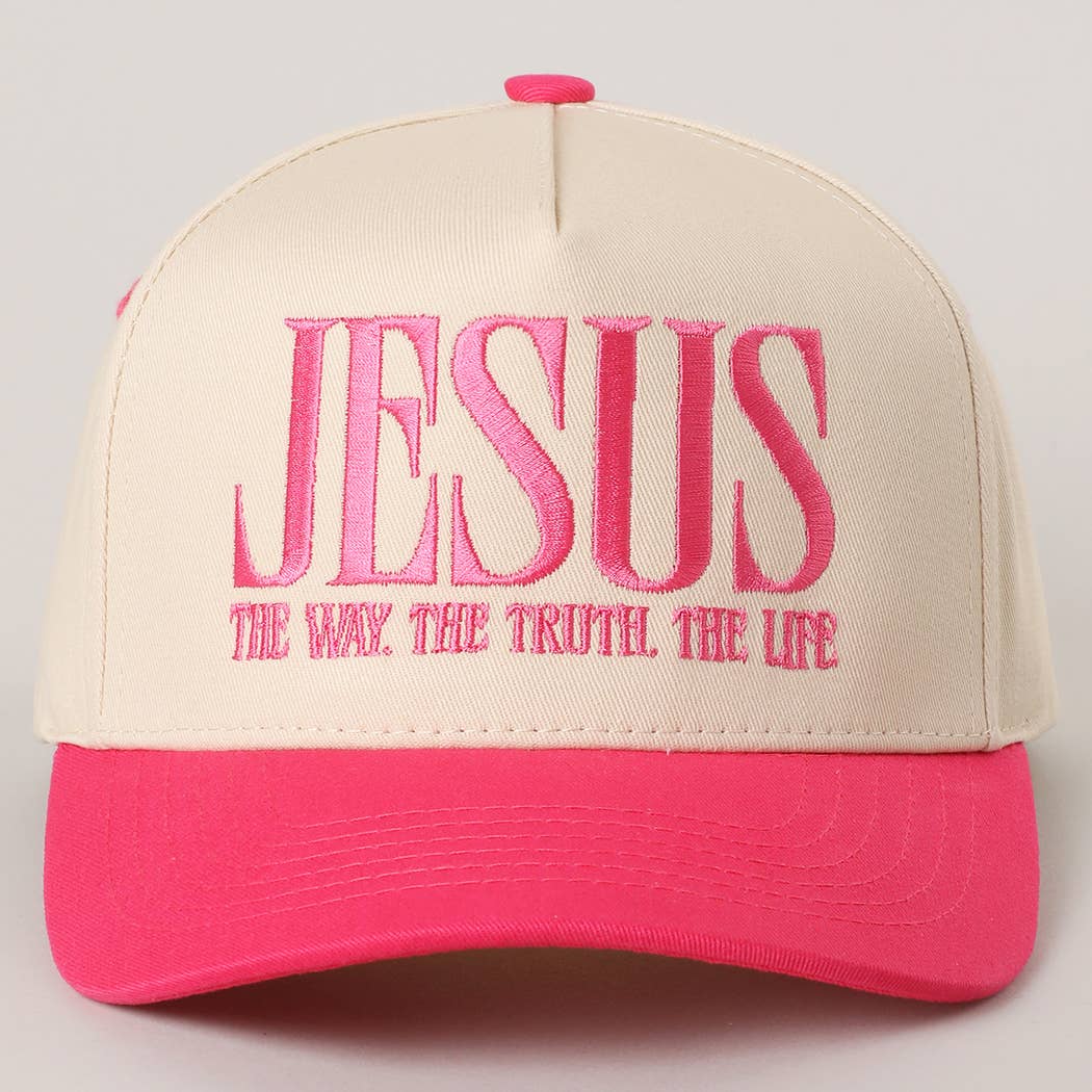 JESUS “The Way, The Truth, The Life” Embroidered Trucker Hat