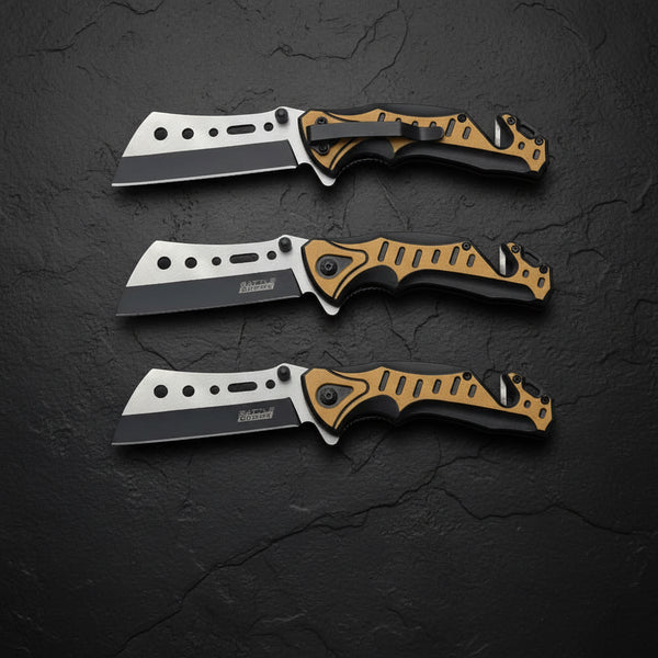 Battle Buddy EDC Knife – Bronze Strike Black Handle