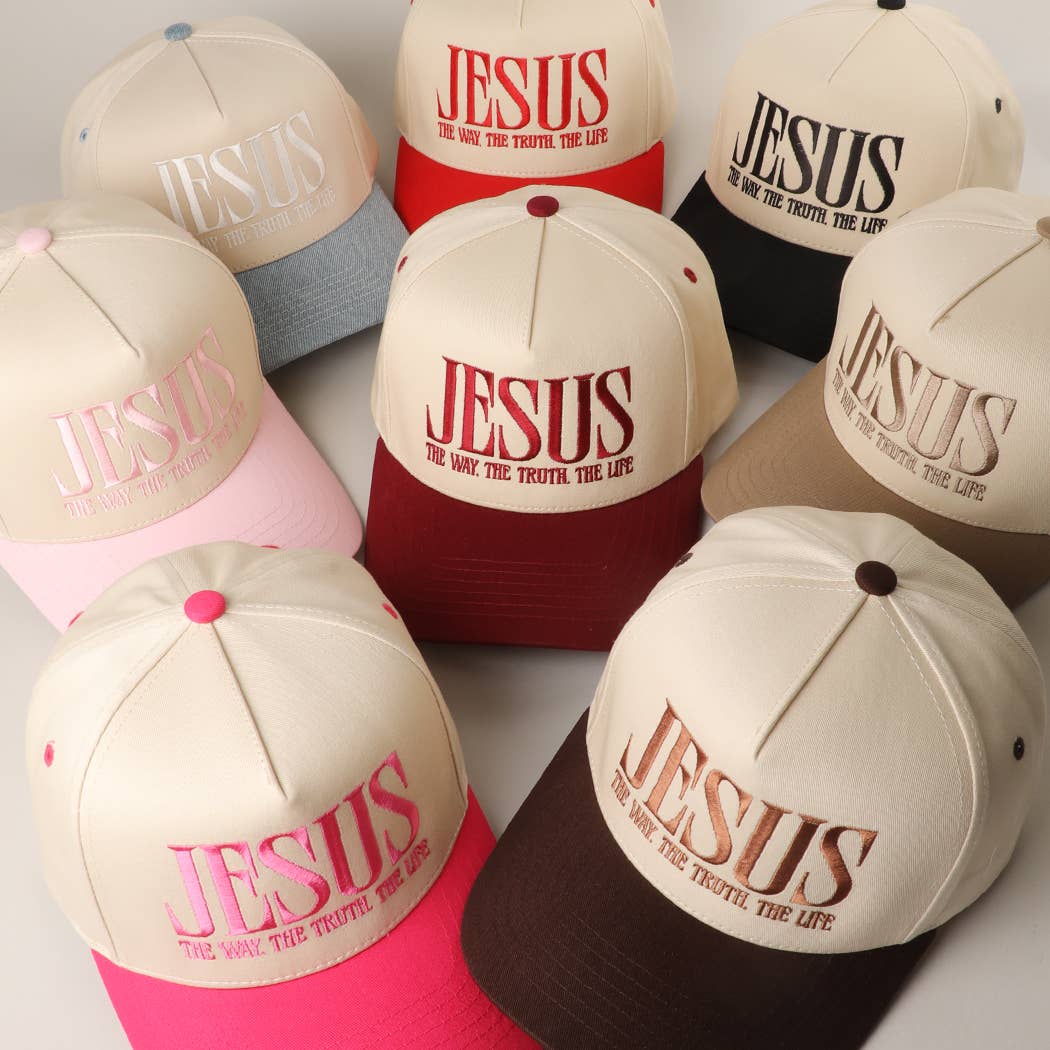 JESUS “The Way, The Truth, The Life” Embroidered Trucker Hat