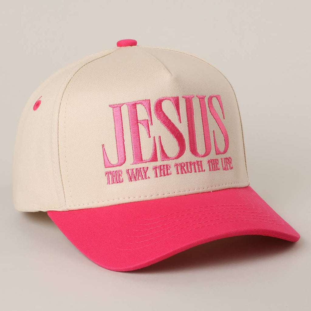 JESUS “The Way, The Truth, The Life” Embroidered Trucker Hat